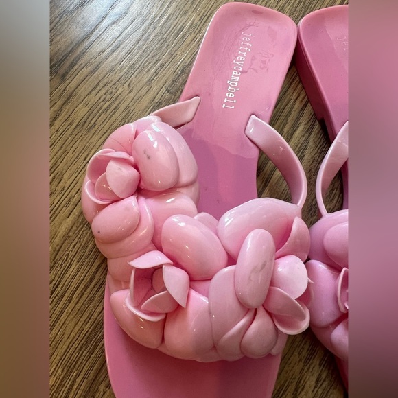Jeffrey Campbell Fleuris Jelly Flip Flop in Pink Size 7 - Picture 5 of 5